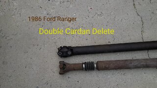 Double Cardan Delete on 1986 Ford Ranger