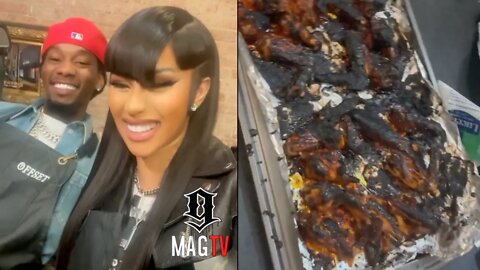 Offset Roasts Cardi B For Burning The Chicken Wings! 🤣