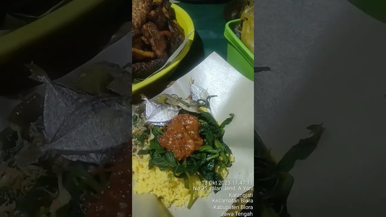 Nasi jagung..urapan..sambel Lombok ijo daun singkong plus teri..Mak nyooos, Kuliner blora