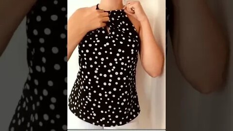 Blusa Verão Regata Com Decote e Regulagem na Nuca/@shopee