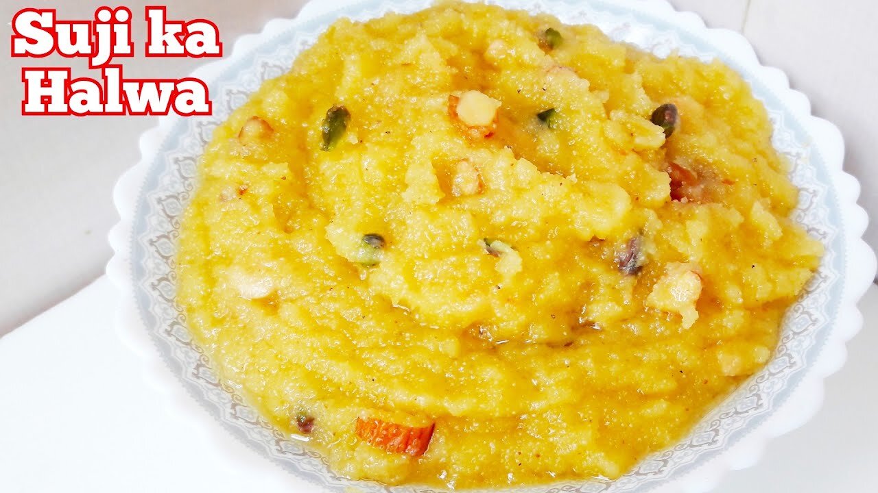 suji ka halwa. semolina pudding.sheera halwa