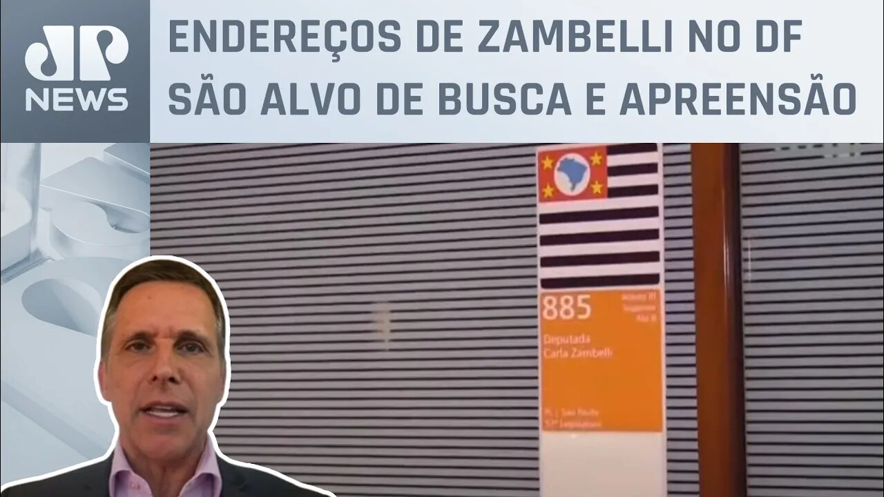 Reportagem mostra gabinete alvo de busca e apreensão de Zambelli fechado; Capez analisa