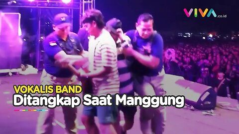 Cerita di Balik Vokalis Inisial A Ditangkap Pria Badan Besar Saat Konser