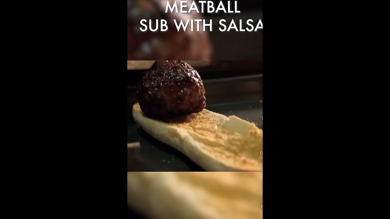 Meatball sub with salsa