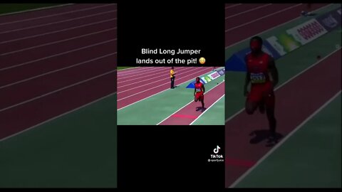 Blind Long Jumper Lands Out Of The Pit.