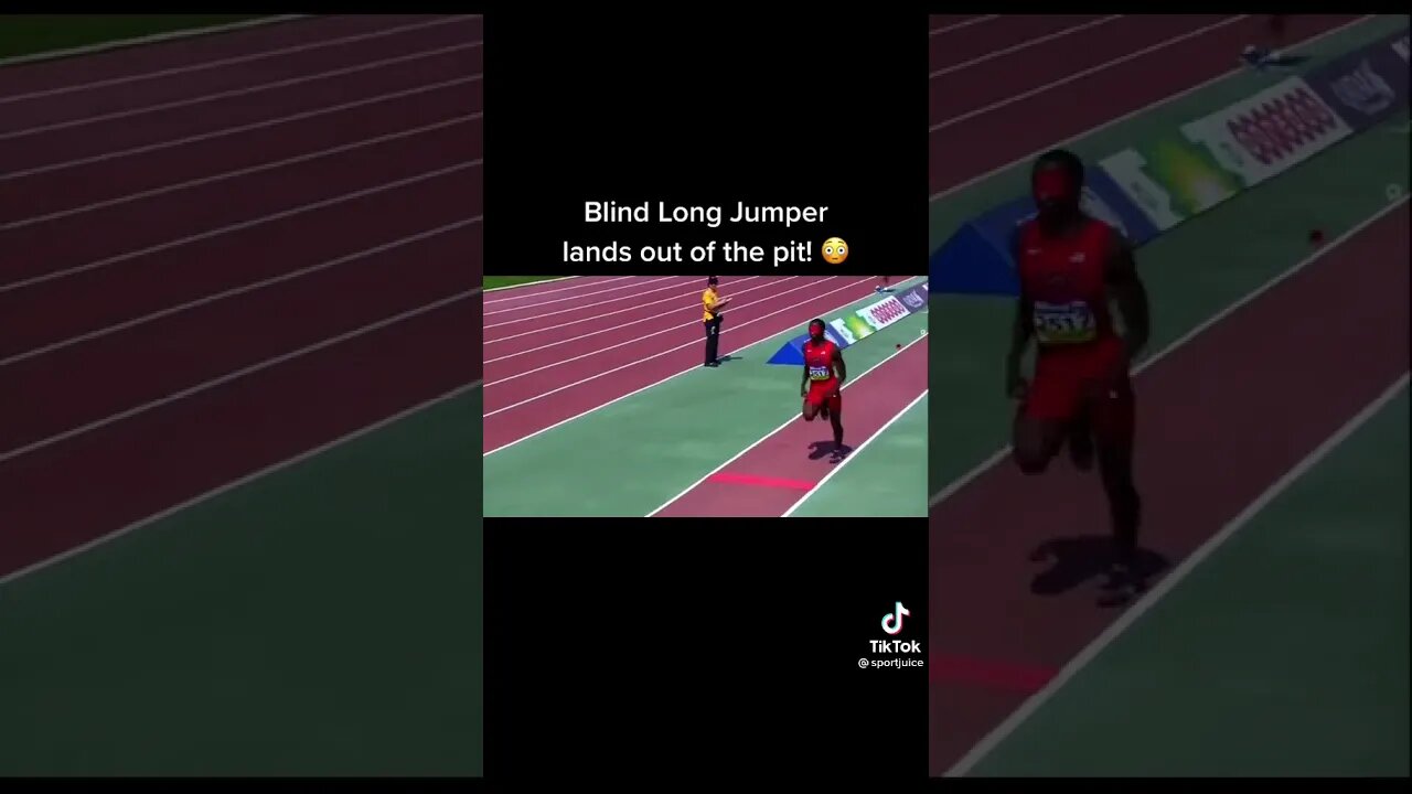 Blind Long Jumper Lands Out Of The Pit.