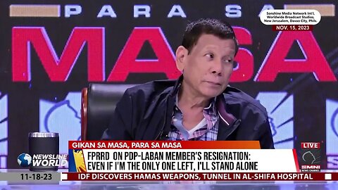 FPRRD on PDP-Laban members’ resignation: Even if I'm the only one left, I'll stand alone