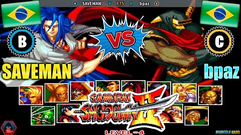 Samurai Shodown II (SAVEMAN Vs. bpaz) [Brazil Vs. Brazil]