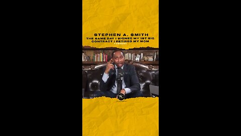 #stephenasmith The same day I signed my 1st big contract I retired my mom. 🎥 @rapradarpodcast