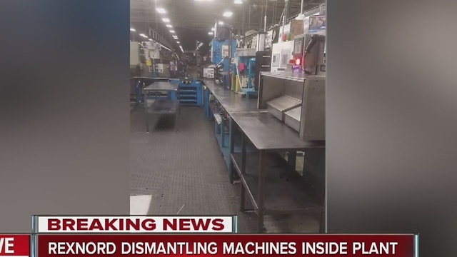 Rexnord dismantles machines inside plant