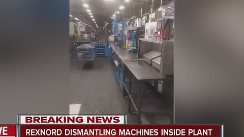 Rexnord dismantles machines inside plant