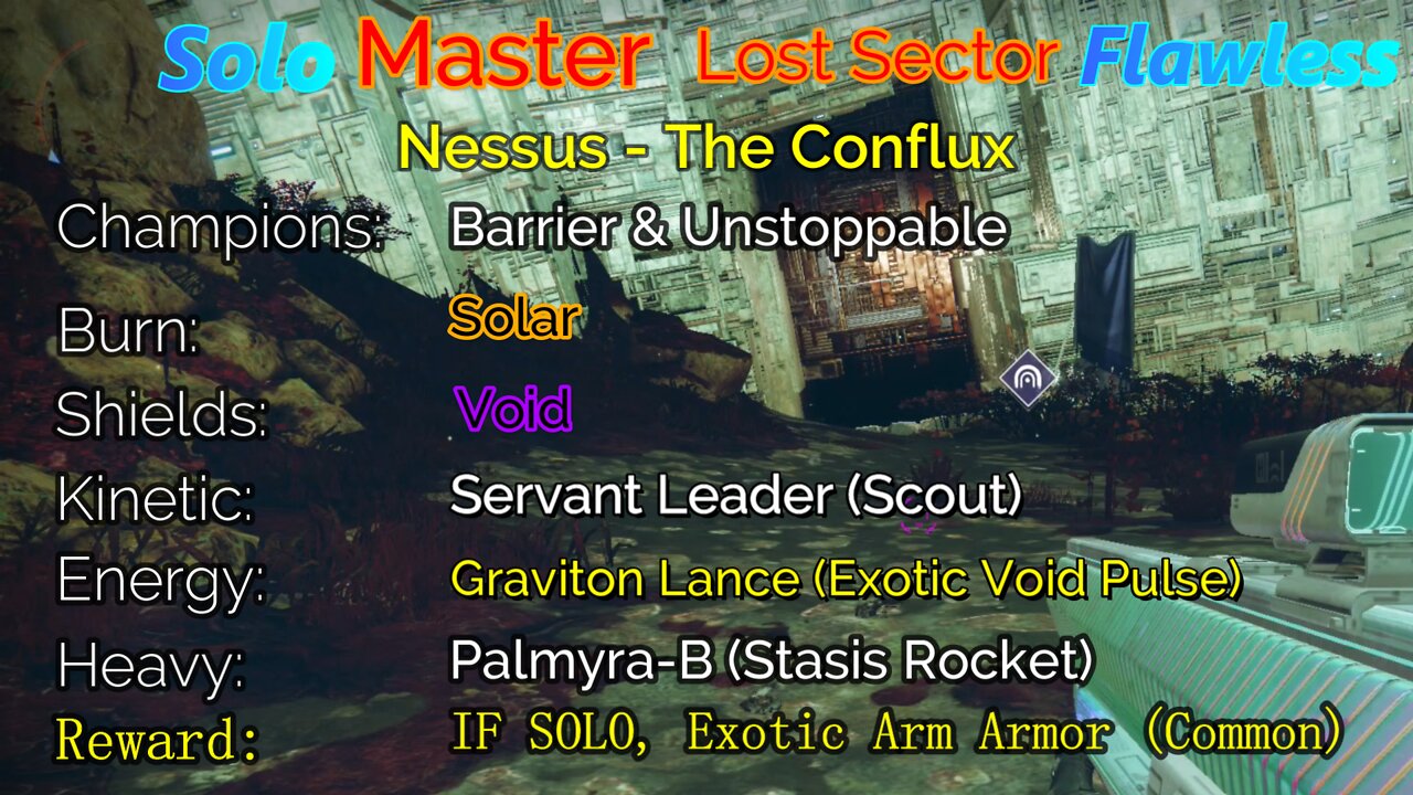 Destiny 2 Master Lost Sector: Nessus - The Conflux Solo-Flawless 6-8-22