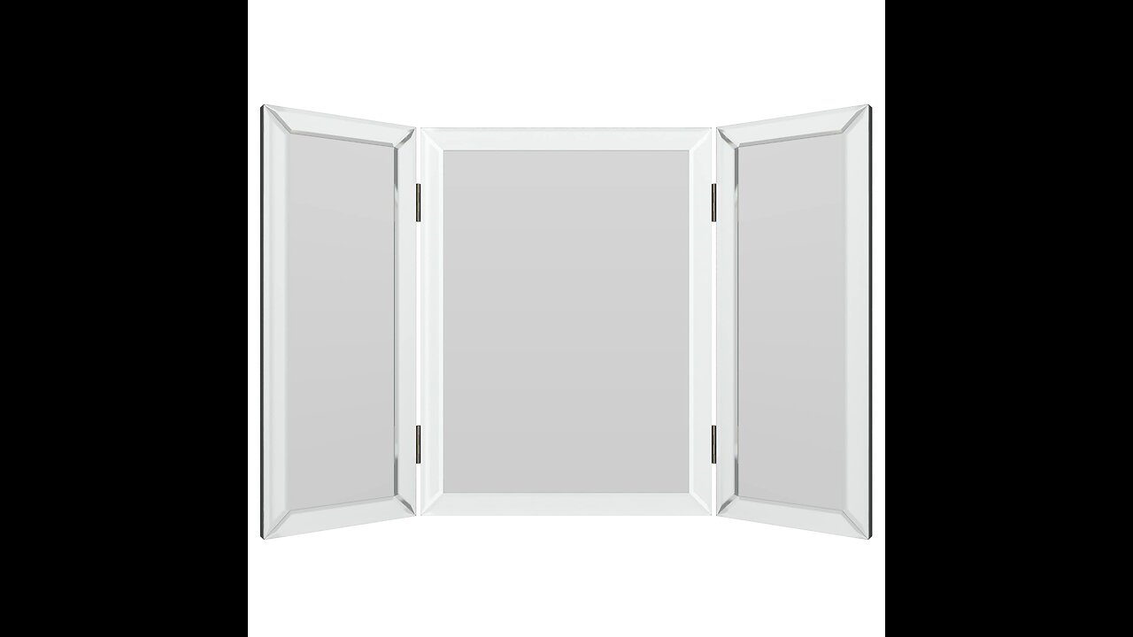 Howard Elliott Tripoli Trifold Vanity Mirror 3 Way TableTop Bedrooms, Bathroom, Makeup Portable...