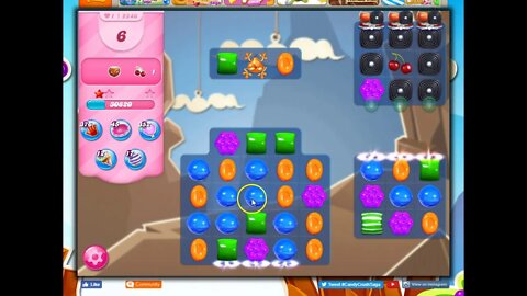 Candy Crush Level 2246 Talkthrough, 12 Moves 1 auto booster