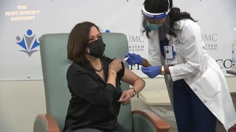 Kamala Harris receives Trump's vaccine.