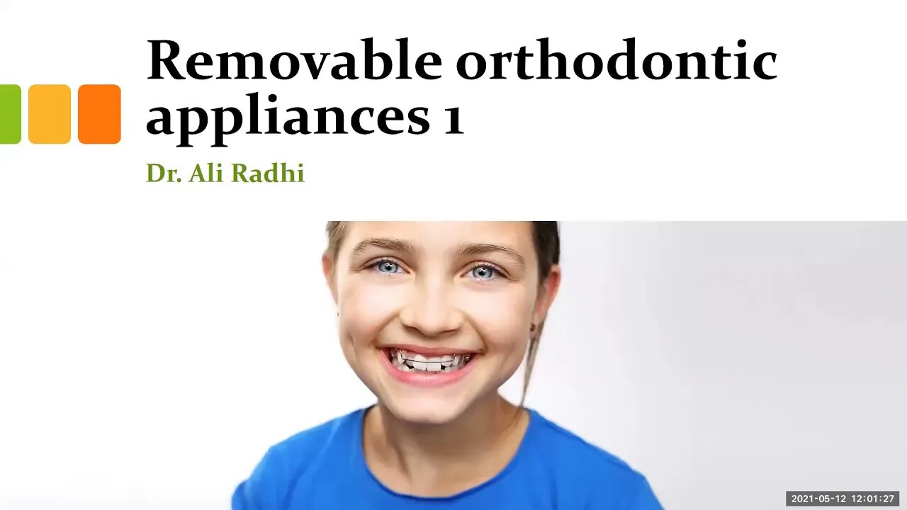 Orthodontics L17 (Removable orthodontic appliances 1)