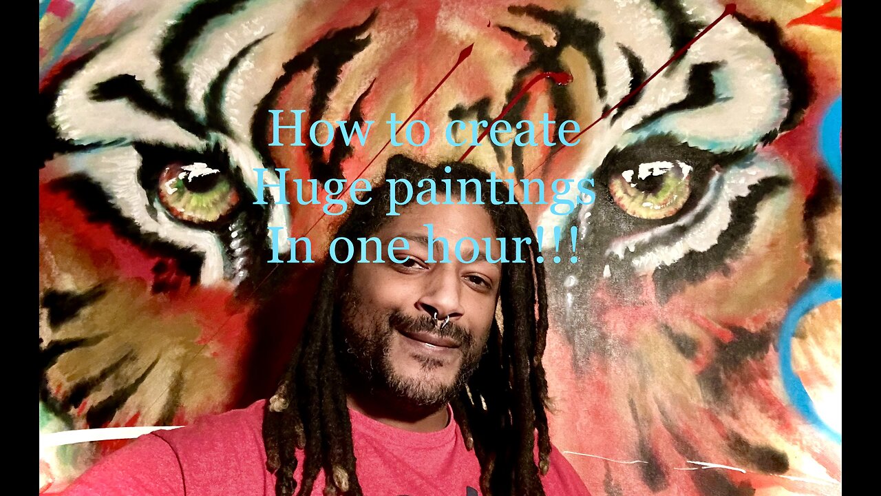 How to paint huge pieces in 1 hour!