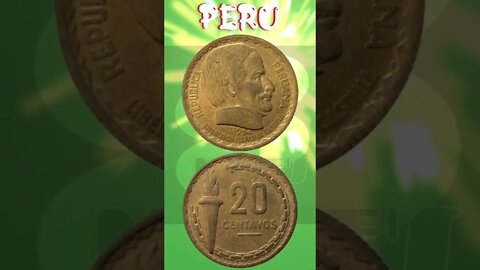 Peru 20 Centavos 1954.#shorts #education #coinnotesz