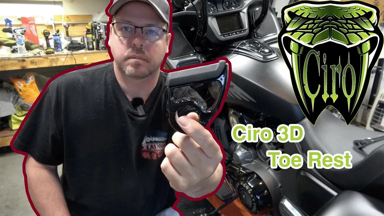 Ciro 3D Engine Guard Toe Rest Install on my Indian Challenger