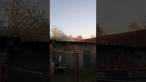 Outside my house shelling by #Ukraine of the village of Tetkino, Kursk region.