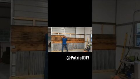 DIY Rustic Barn Wood Wall 🪵🏚🔨 #diy #mancave