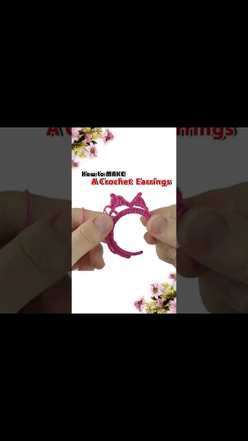 How to Make A Crochet Half - Circle Earrings #shorts