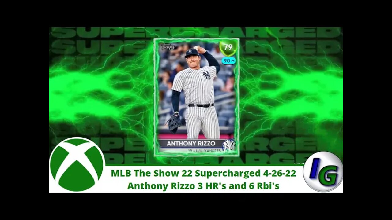 MLB The Show 22 Supercharged Anthony Rizzo - 3 Home Runs and 6 RBIs on 4/26/22 Boosted for 48 hours