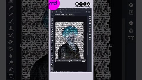 How to create Text Portrait in Photoshop #photoshop #viral