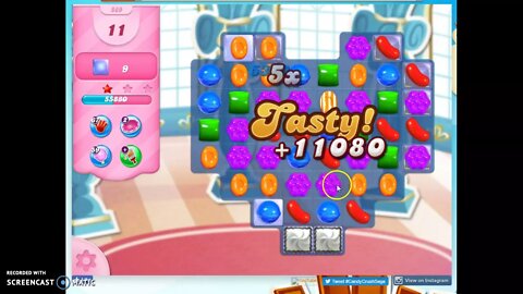 Candy Crush Level 869 Audio Talkthrough, 2 Stars 0 Boosters