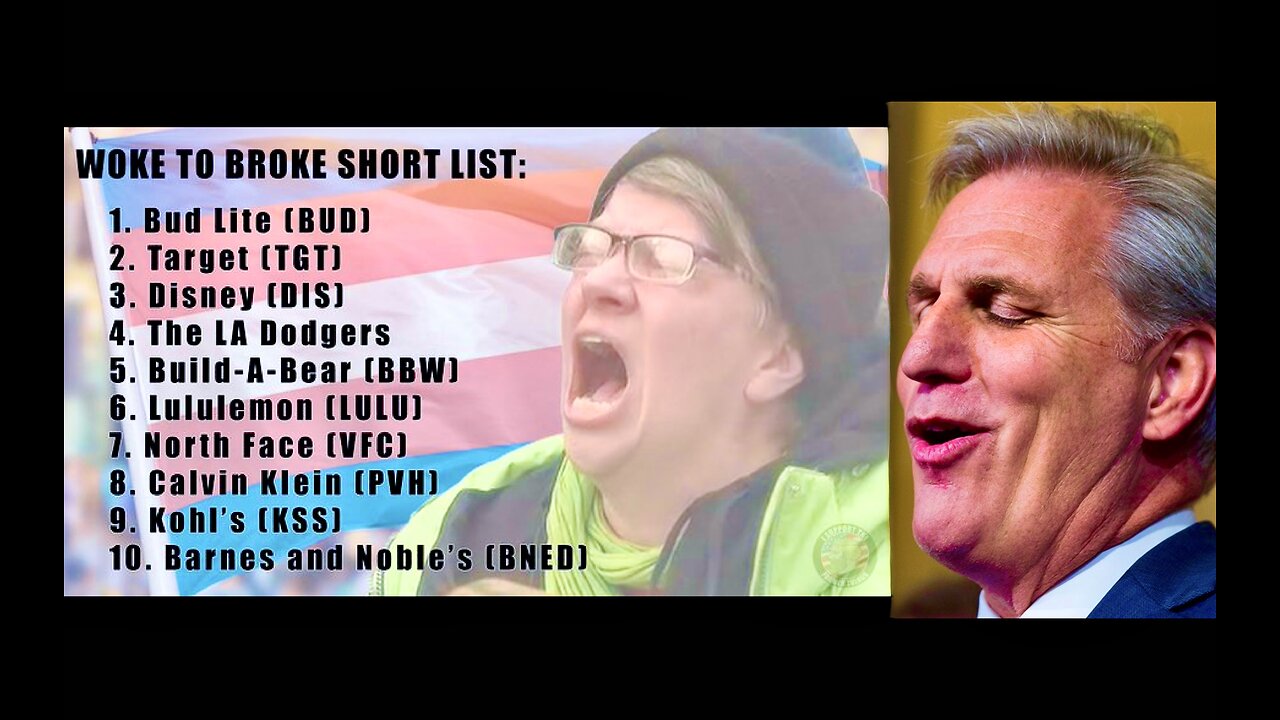 Kevin McCarthy Joins Bud Light Target Kohls LA Dodgers Disney North Face On Woke To Broke Short List