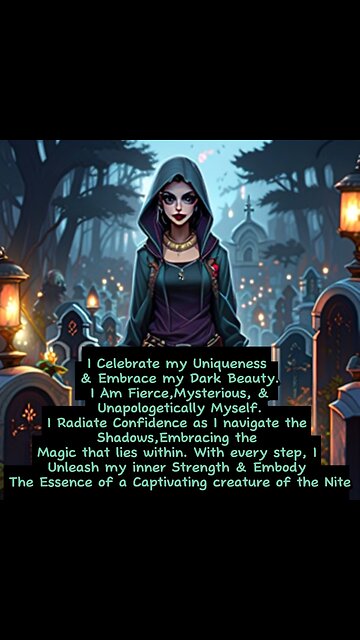 Dark Beauty #affirmations #fierce #strength #halloween