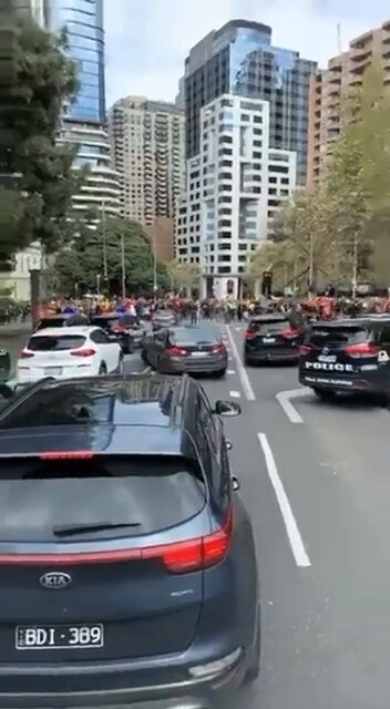 Meanwhile in Melbourne. Our Aussie friends are fed up with their NAZI government