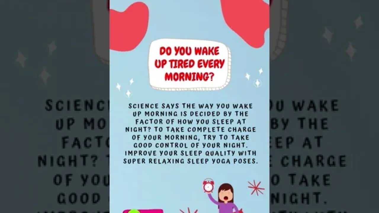 Do you wake up tired every morning? || YouTube Shorts #shorts