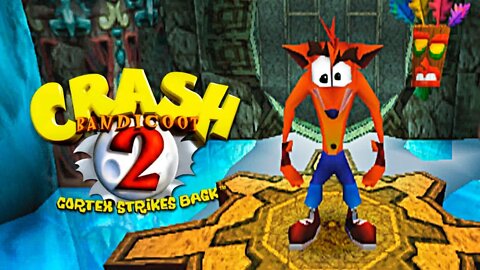 CRASH BANDICOOT 2 CORTEX STRIKES BACK (PS1) #4 - Snow Biz & Air Crash! (Dublado em PT-BR)