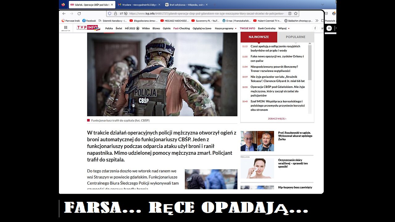 Kolejna Farsa. CBŚP. A wolna broń Palna. FARSA