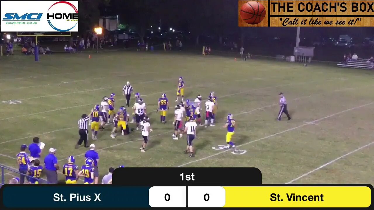 High School Football: St. Pius X vs St. Vincent (Presented by The Coach's Box) 10/8/21