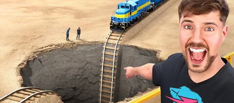 A Train Vs Giant Pit