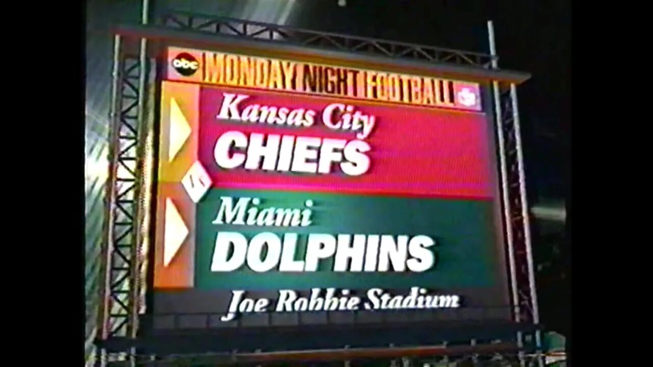 1995-12-11 Kansas City Chiefs vs Miami Dolphins