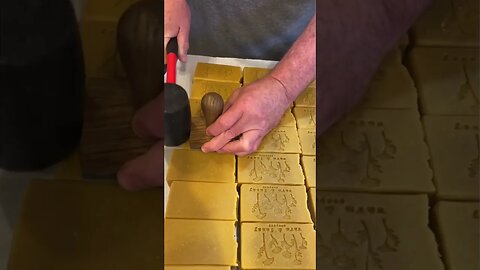 Stamping turmeric soap #lifeisshortusethegoodsoap #warmandfuzzysoapery #soap #handmadesoap #asmr