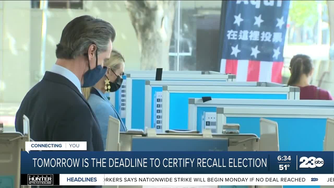 California counties need to submit finalized recall vote counts by Friday