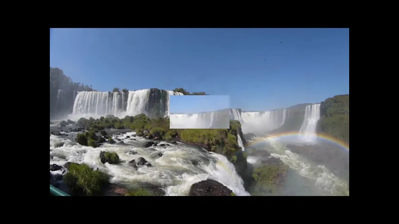 cachoeira e arco iris, um paraiso