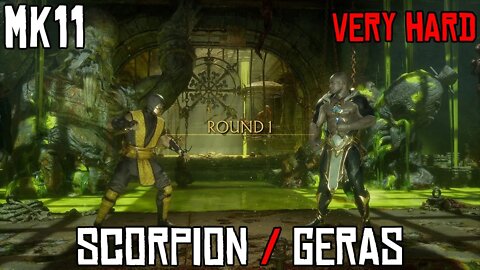 MK11 Scorpion (Custom Variation) vs Geras (Living History) Played on the Xbox Series S