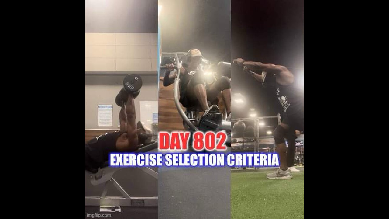 Day 802 Part-2 Exercise Selection Criteria: Body Type