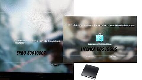 Erro 80010007 / licença respectiva na PlayStation store