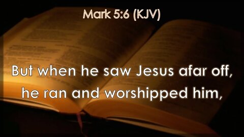 Sunday Morning, April 24 - But when he saw Jesus afar off, he ran and worshiped him.