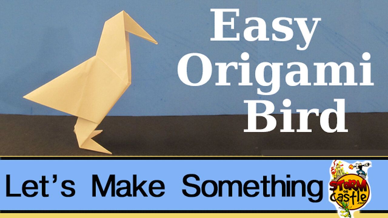 Make an easy origami bird | 1 sheet of paper