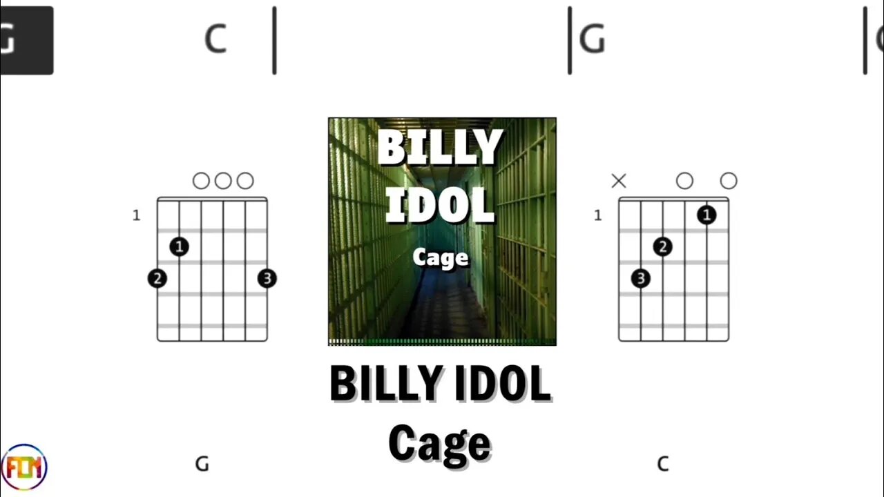 BILLY IDOL Cage FCN GUITAR CHORDS & LYRICS