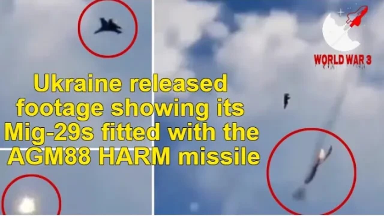 Ukraine released footage showing its Mig-29s fitted with the AGM88 HARM missile - World war 3