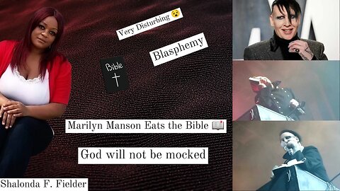 Marilyn Manson Eats the Bible [This is Straight up Blasphemy]