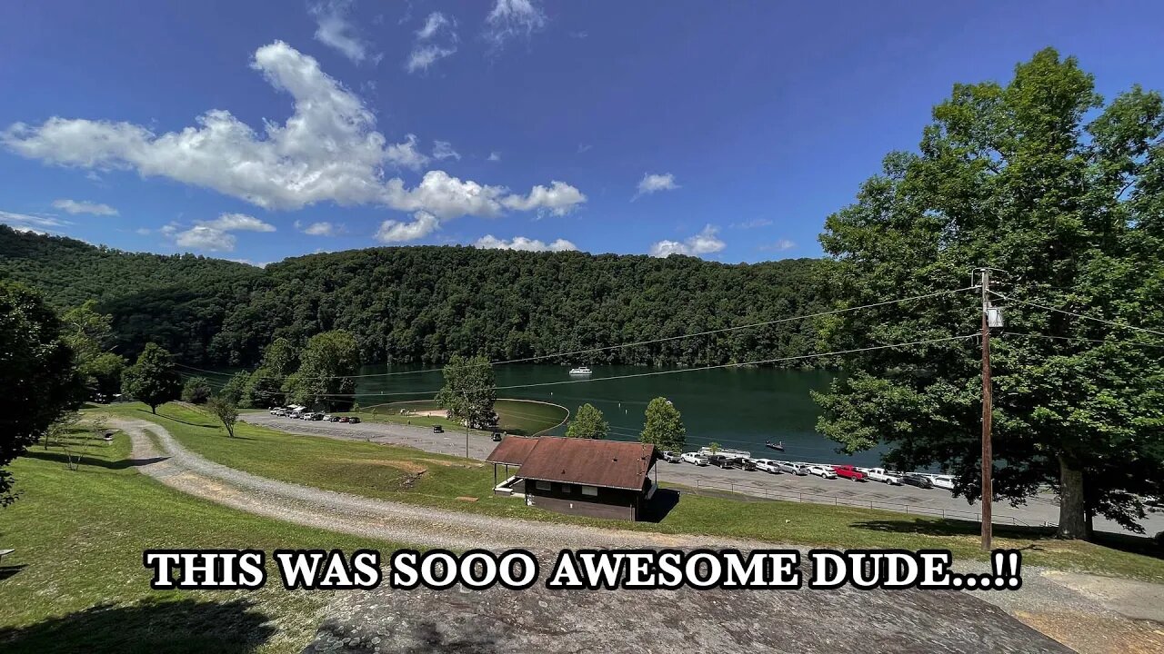 CHILLING AT SUTTON LAKE BEACH BEFORE CRUISING DOWN WEST VIRGINIA’S FAMOUS ROUTE 19 HIGHWAY